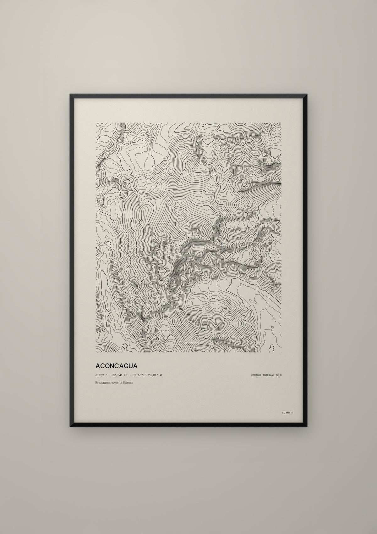 Aconcagua in a black frame