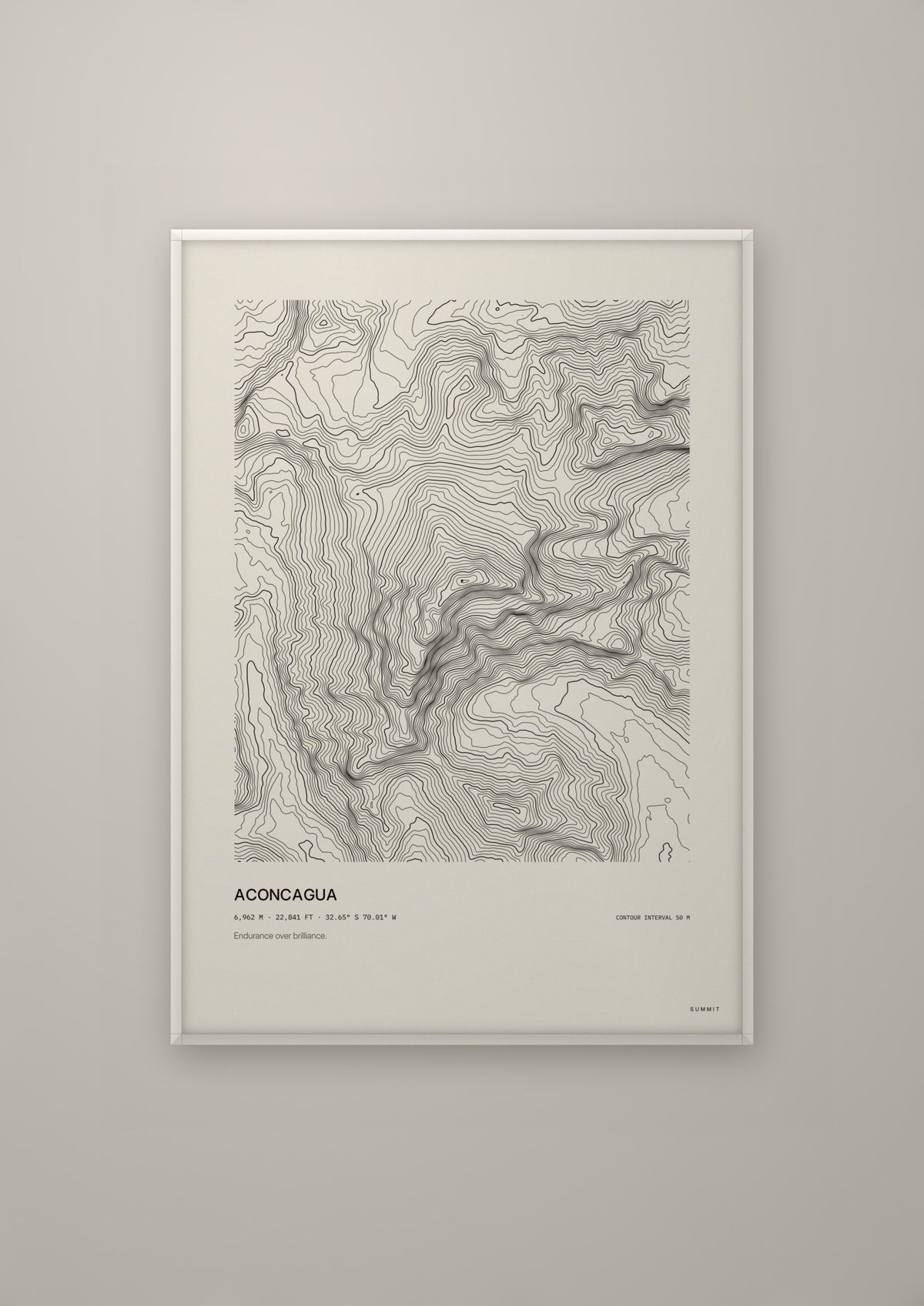 Aconcagua in a white frame