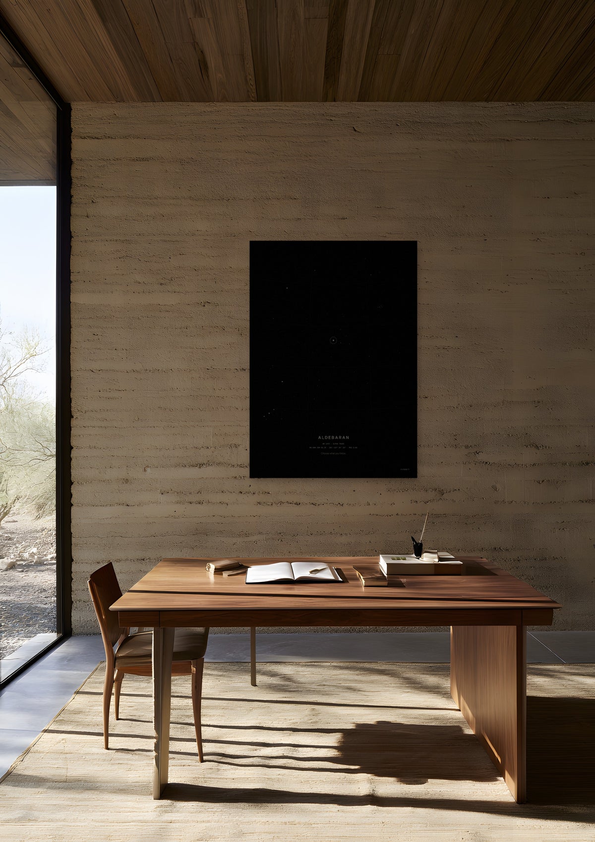 Aldebaran, unframed art print shown in scottsdale-desert-office