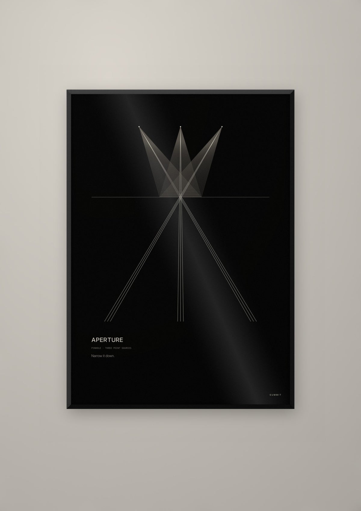 Aperture in a black frame