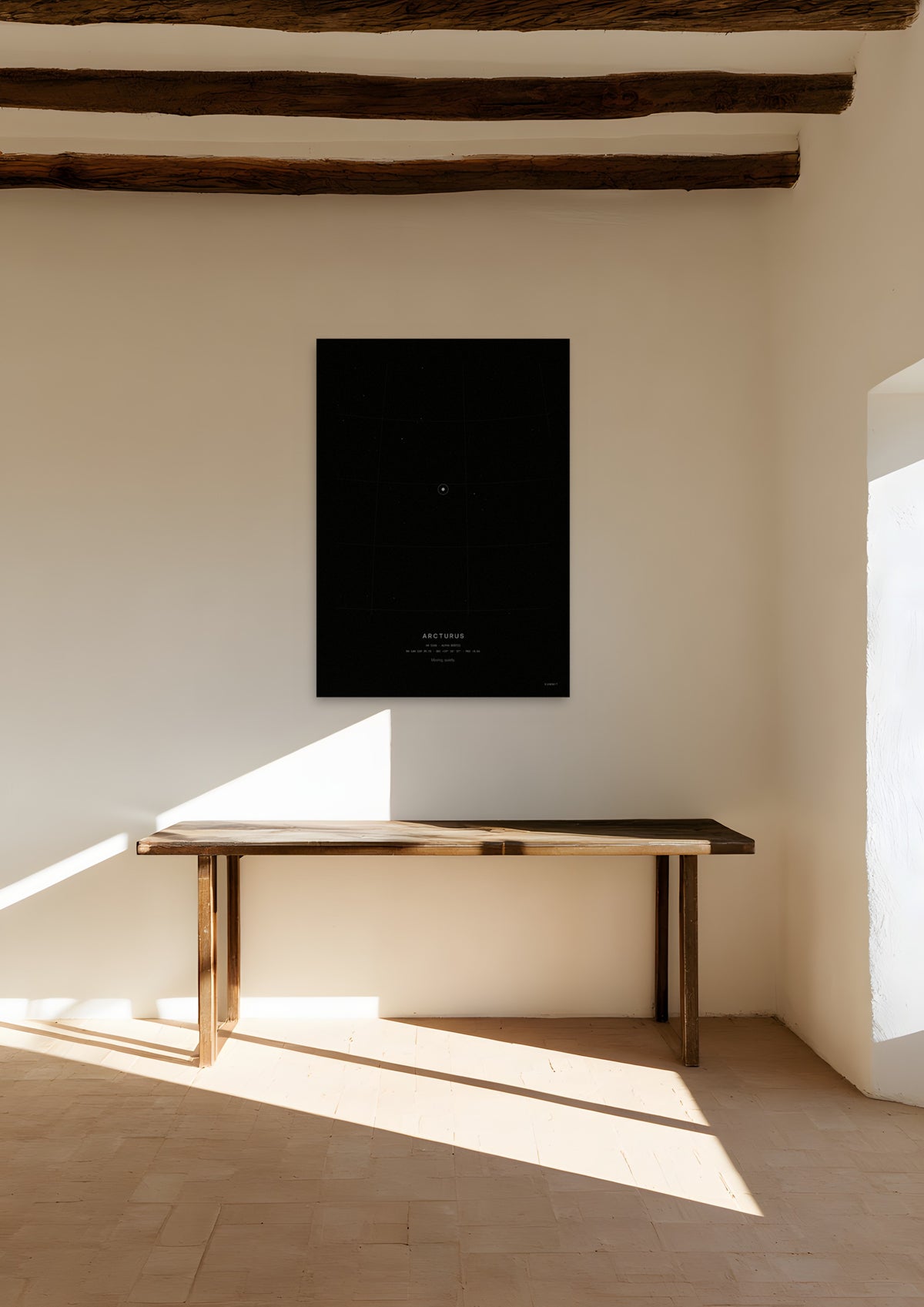 Arcturus, unframed art print shown in marfa-adobe-study