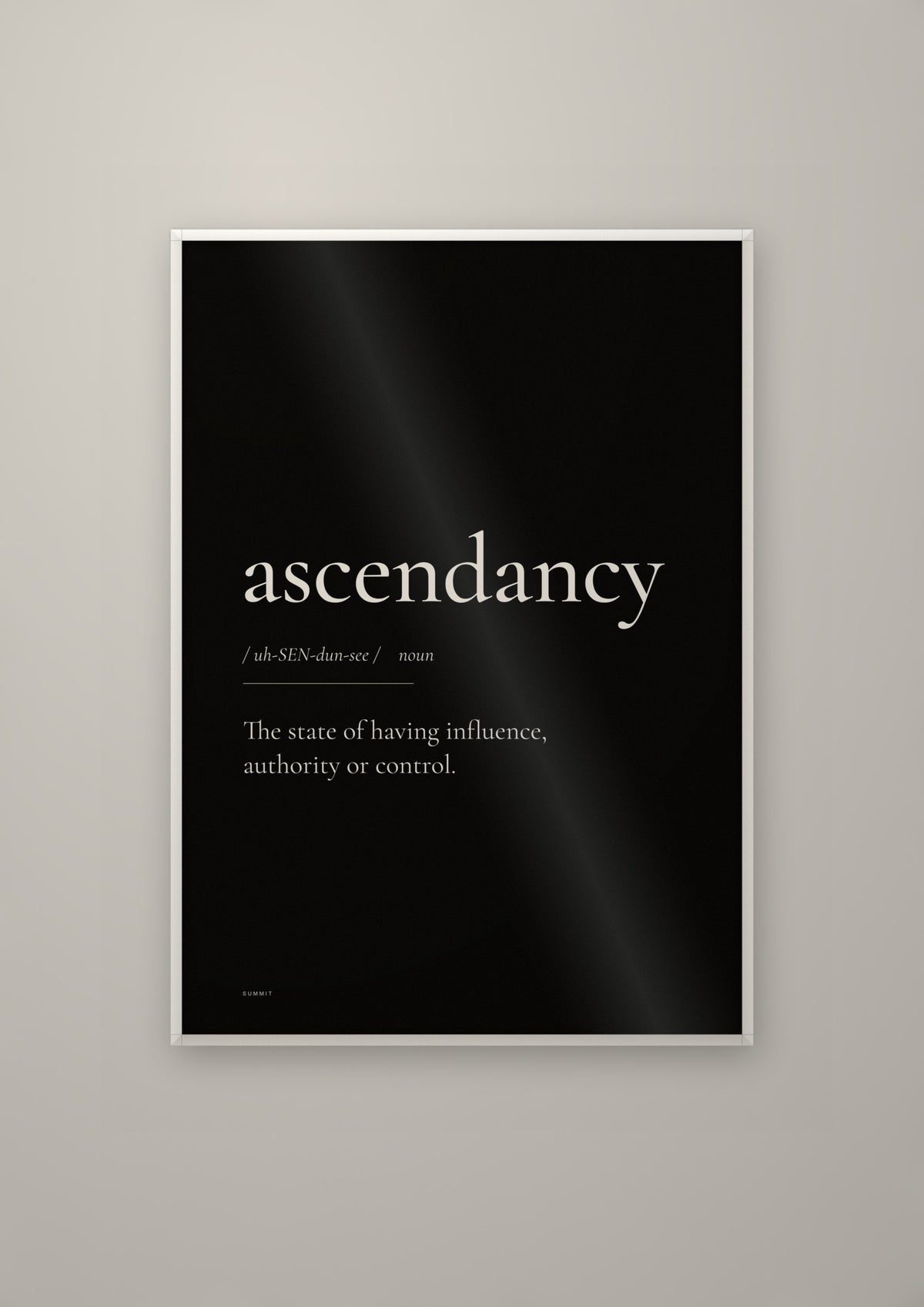 Ascendancy (Black) in a white frame