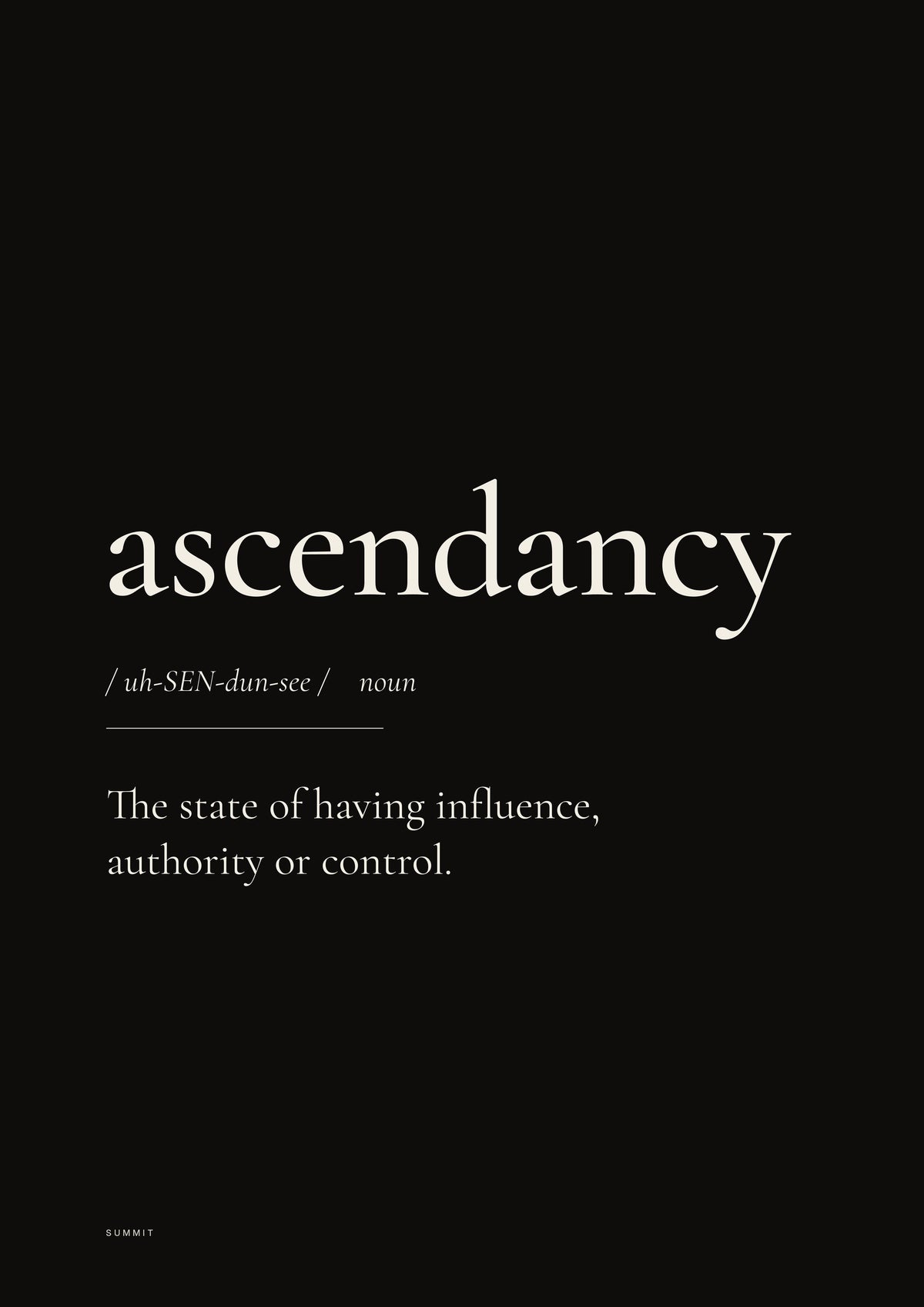 Ascendancy (Black), unframed art print