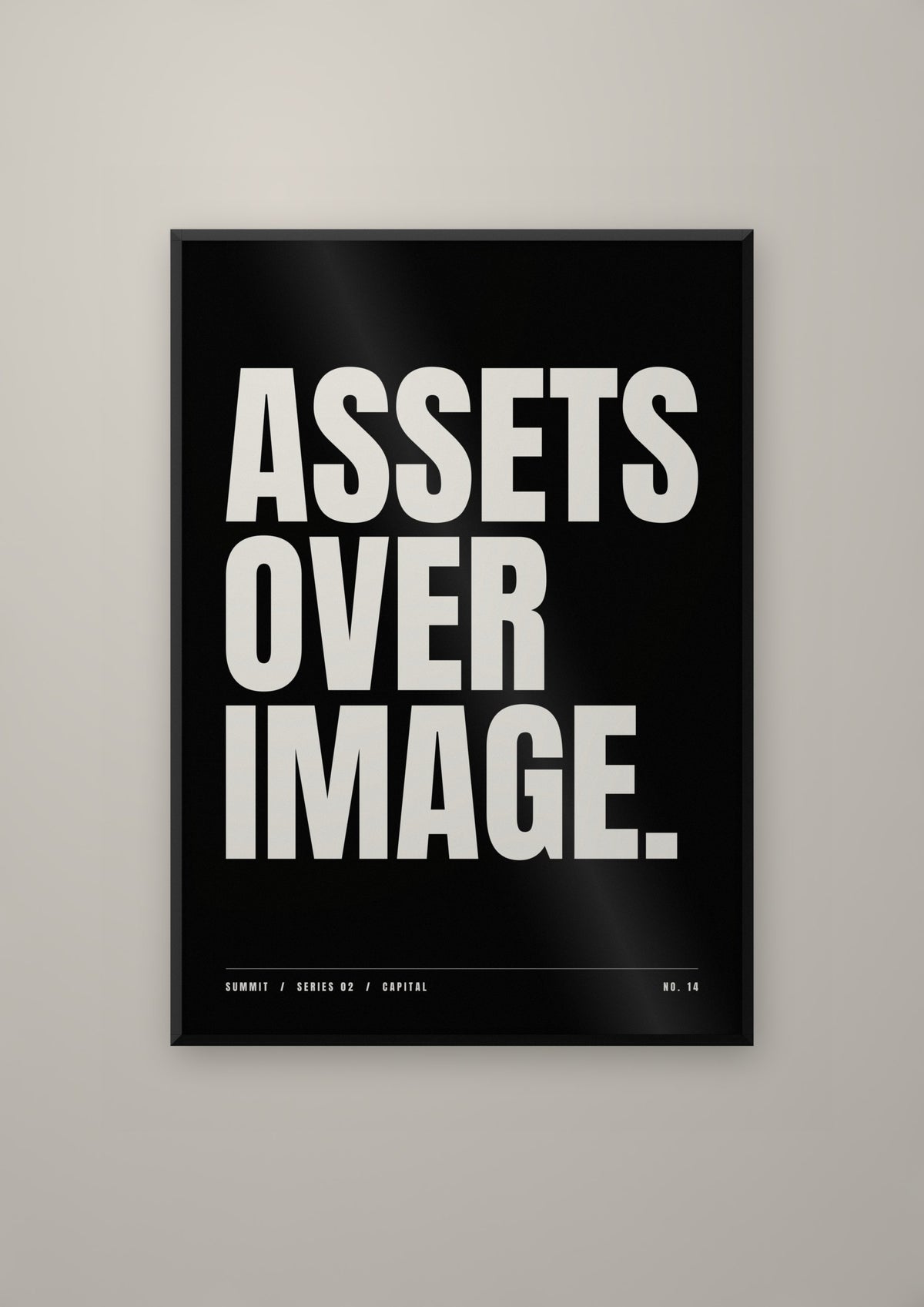 Assets Over Image in a black frame