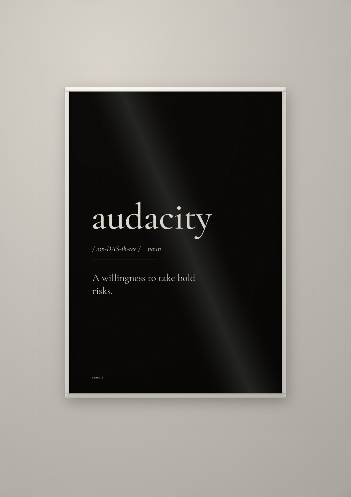 Audacity (Black) in a white frame