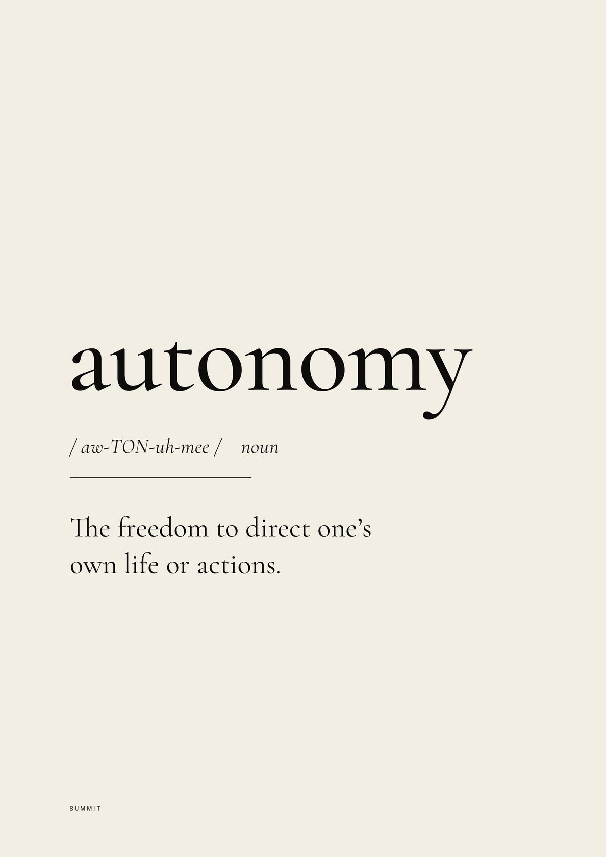 Autonomy, unframed art print