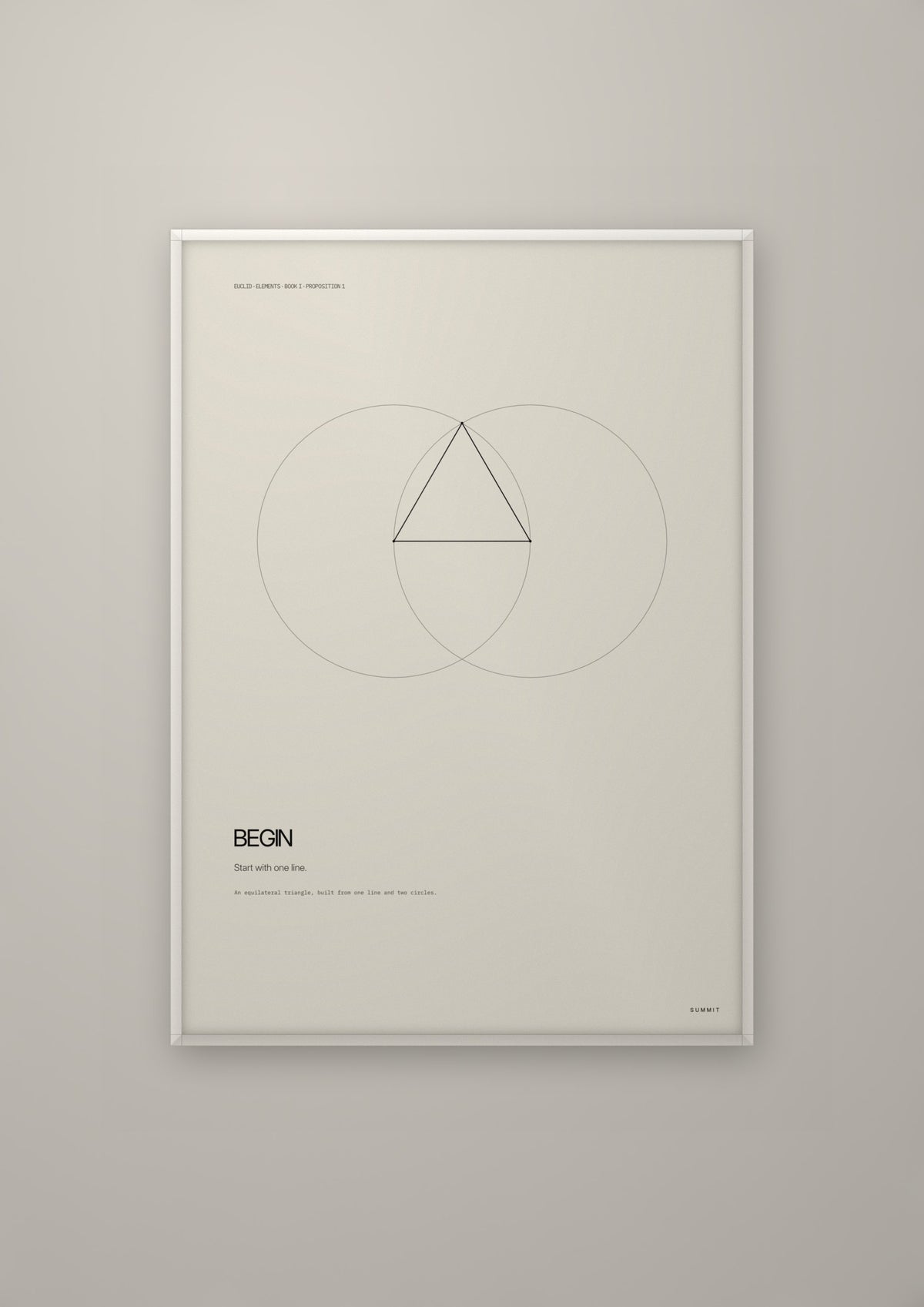 Begin in a white frame