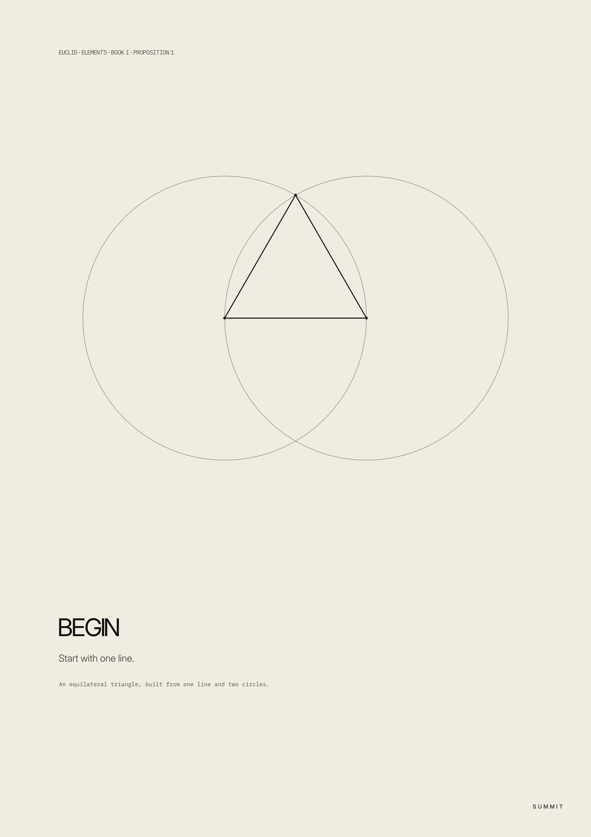 Begin, unframed art print