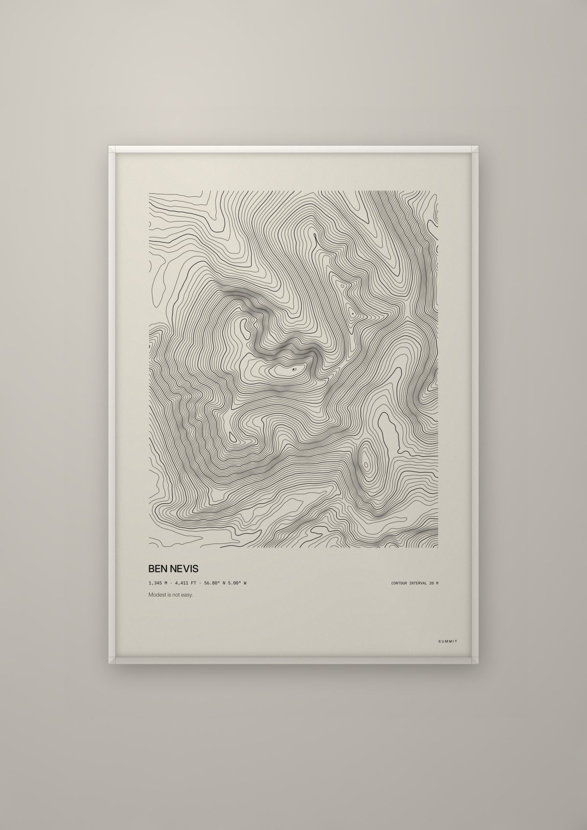Ben Nevis in a white frame