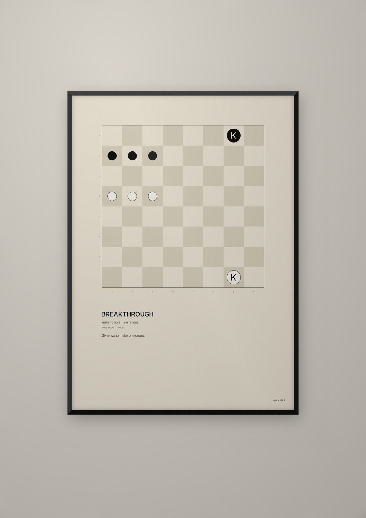 Breakthrough in a black frame