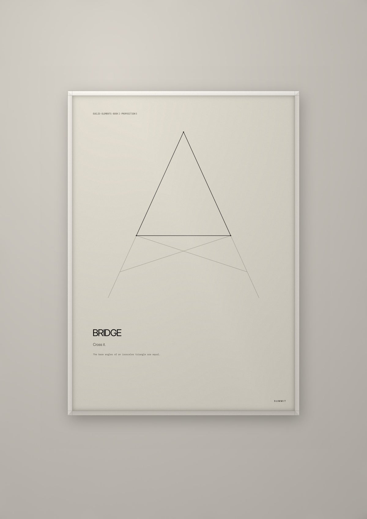 Bridge in a white frame