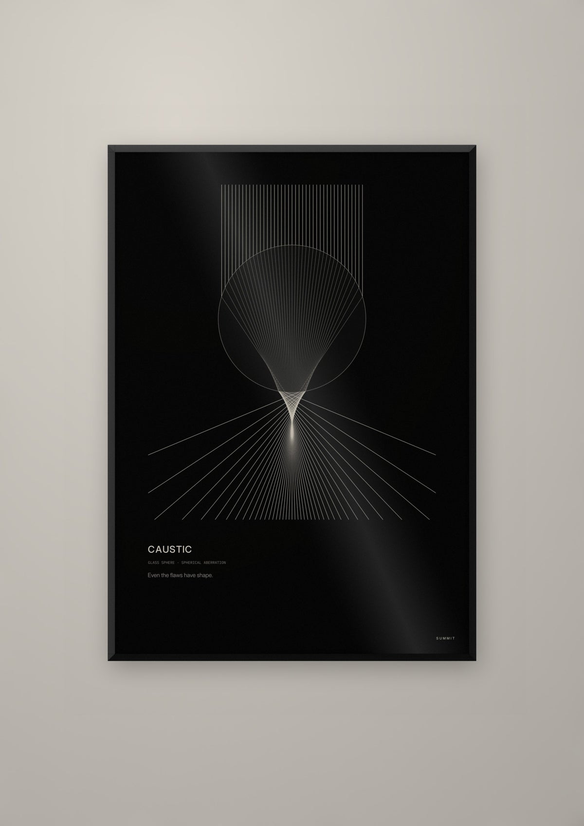 Caustic in a black frame