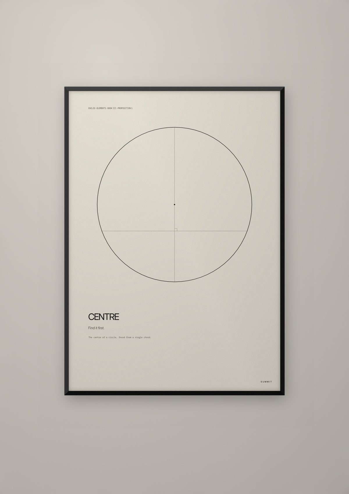 Centre in a black frame