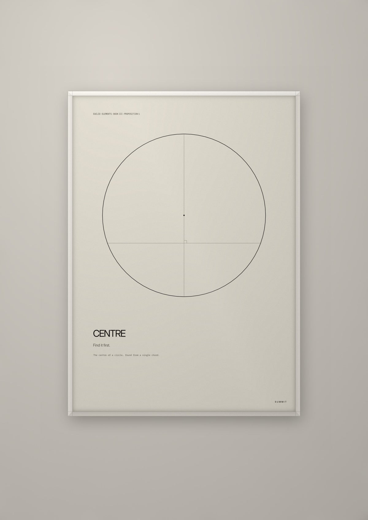 Centre in a white frame