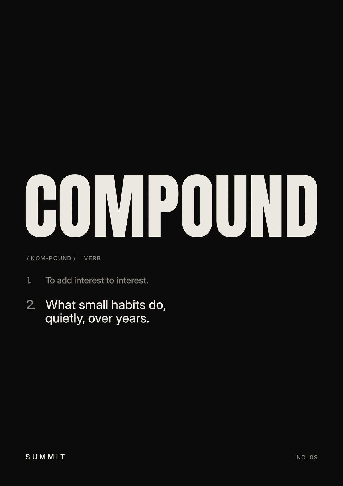 Compound, Defined (Black), unframed art print