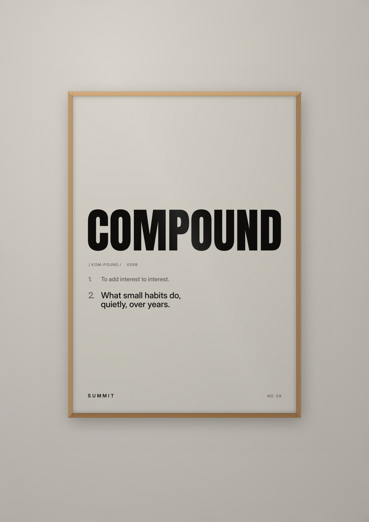 Compound, Defined in a natural wood frame