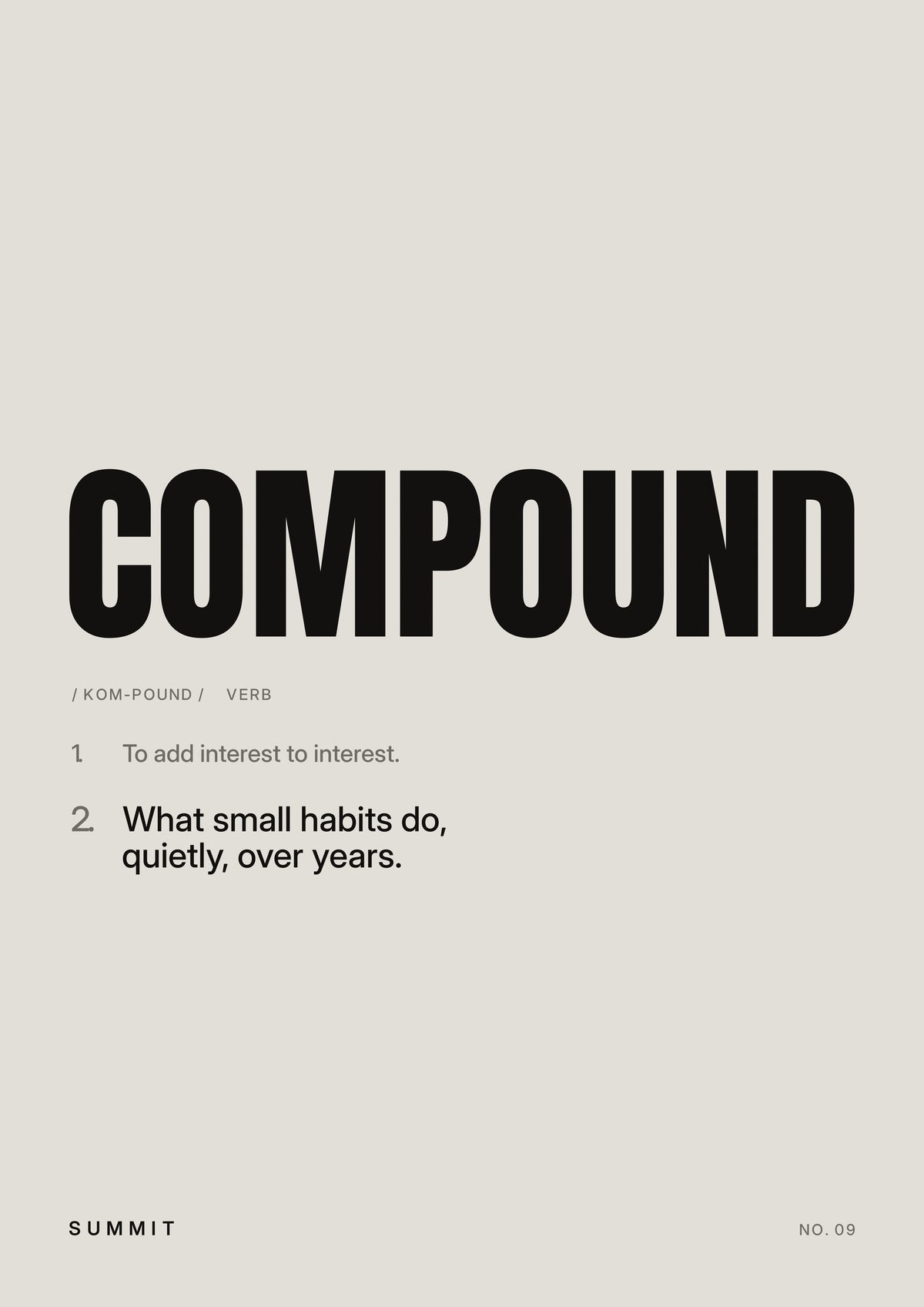 Compound, Defined, unframed art print