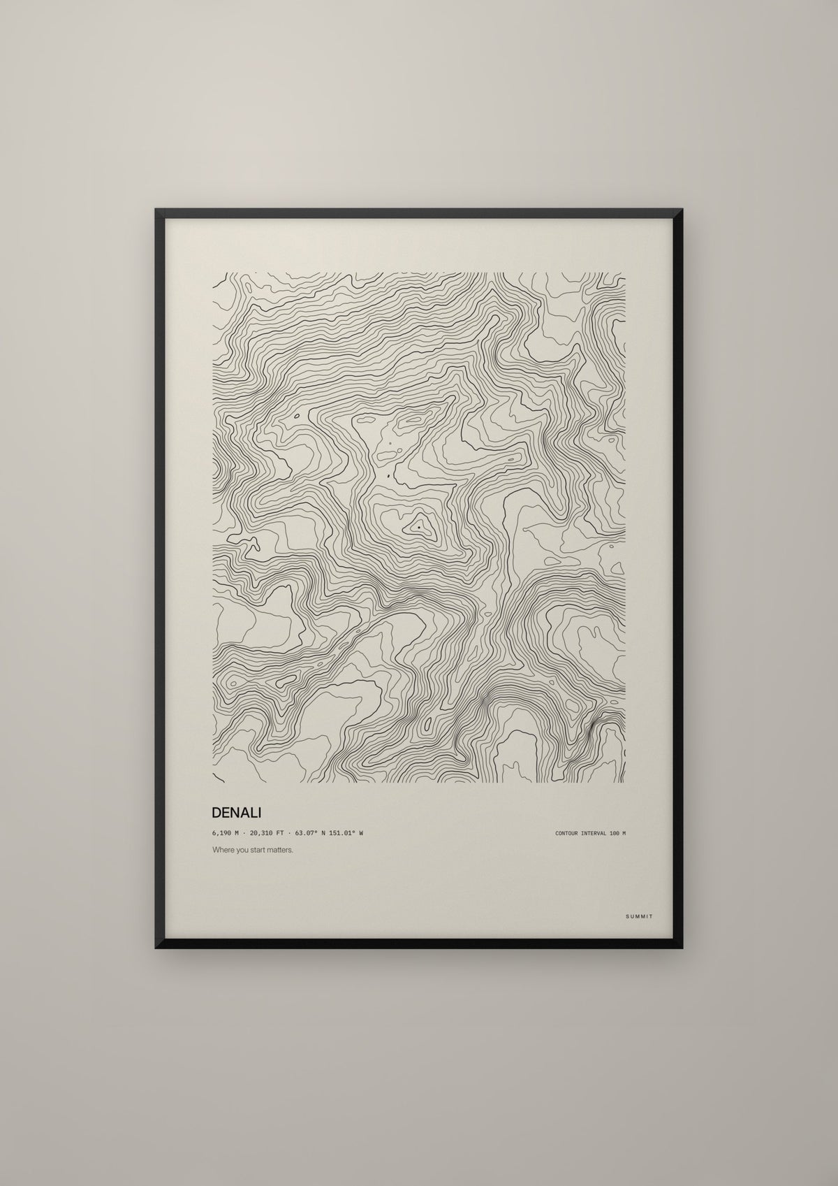 Denali in a black frame