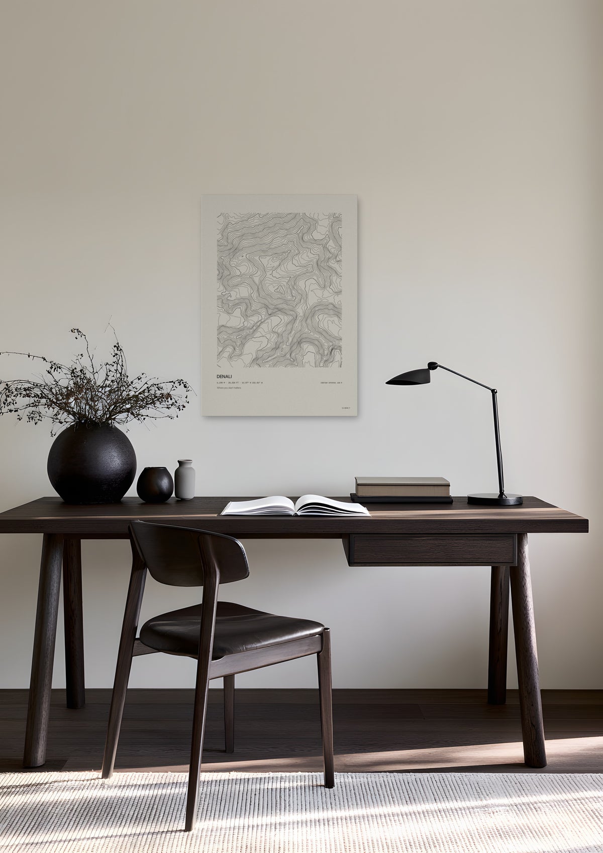Denali, unframed art print shown in anchorage-modern-home-office