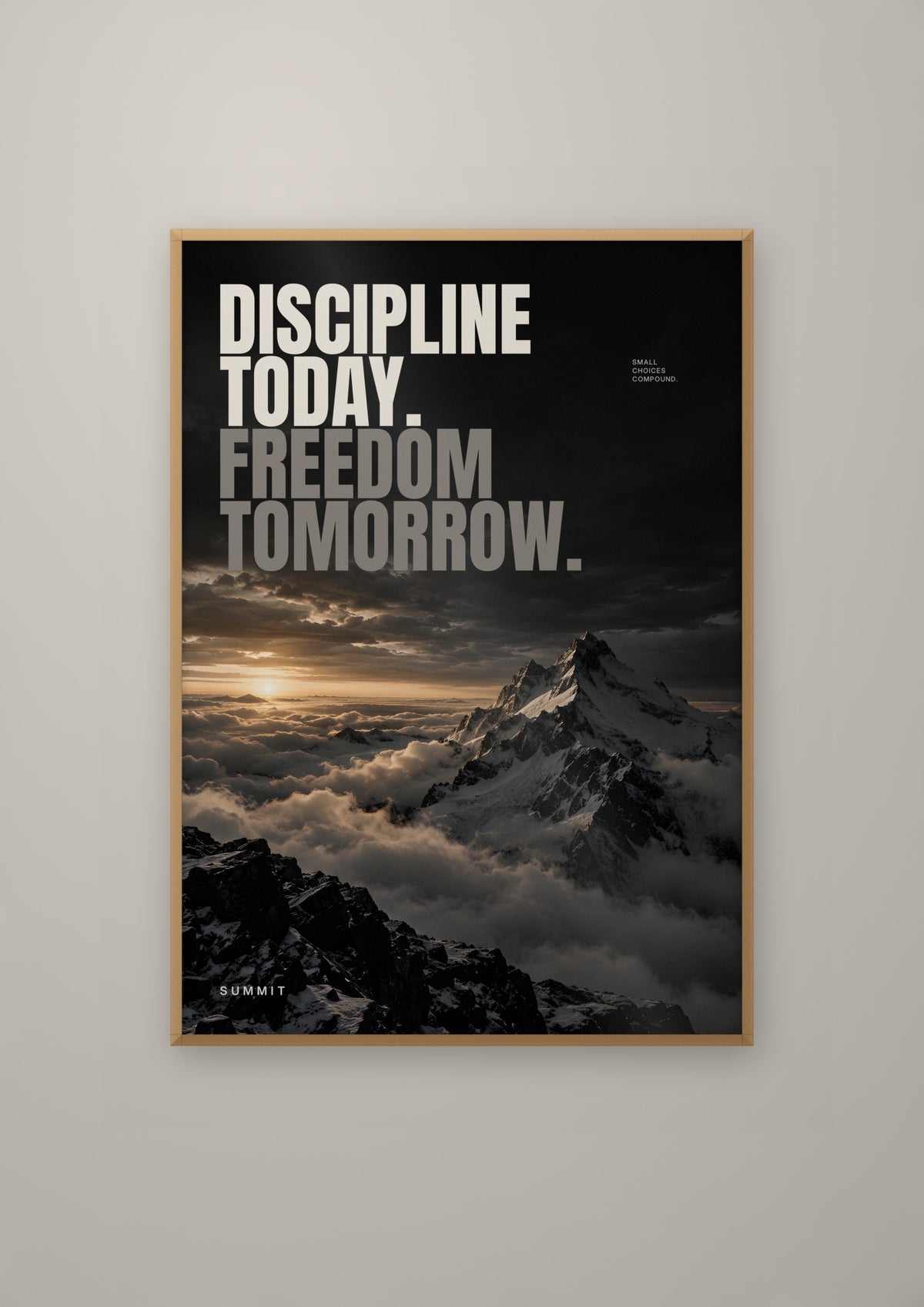 Discipline Today in a natural wood frame