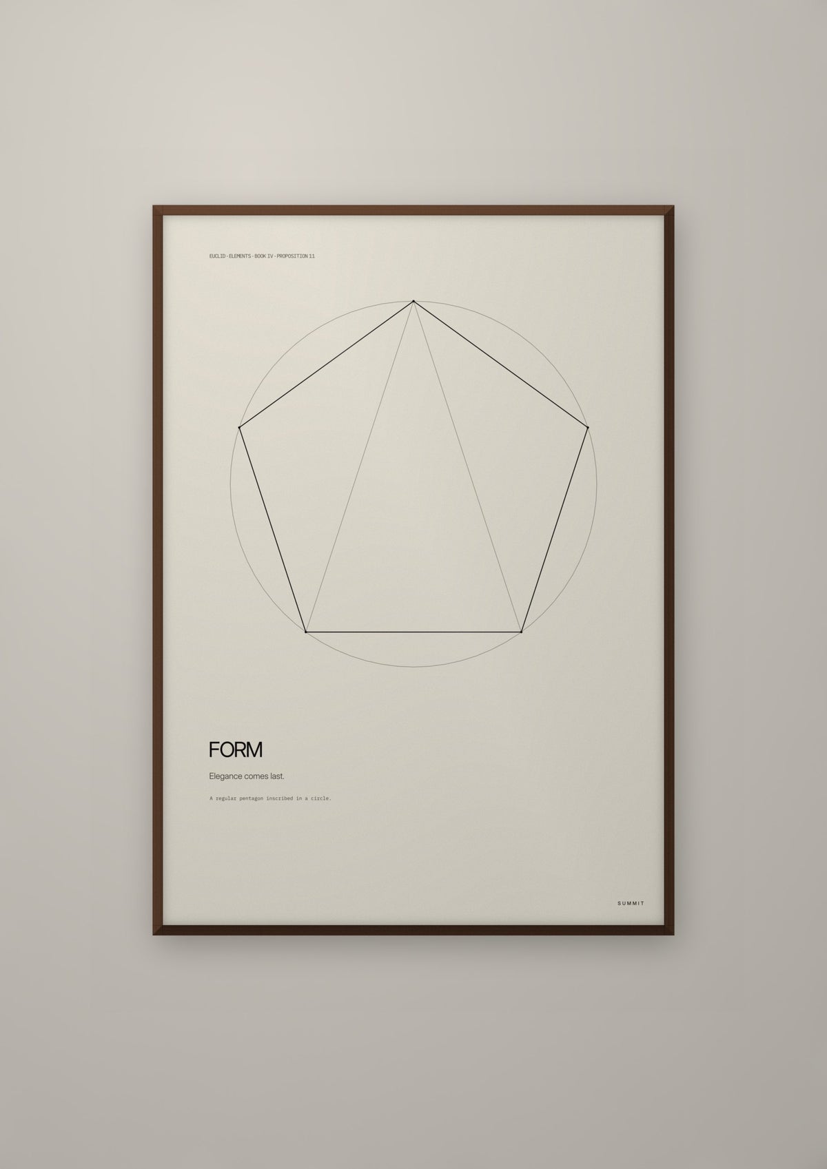 Form in a dark wood frame