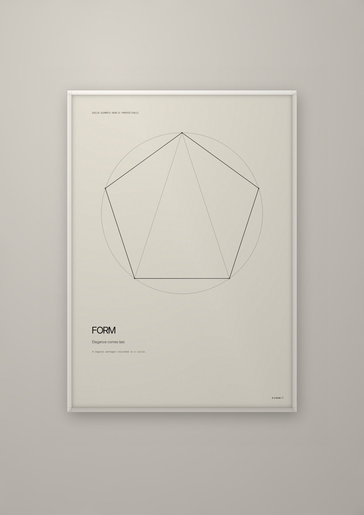 Form in a white frame