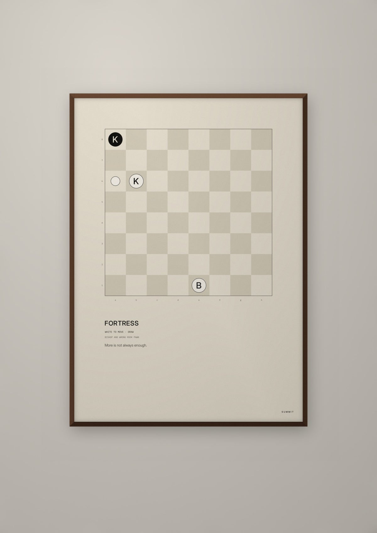 Fortress in a dark wood frame