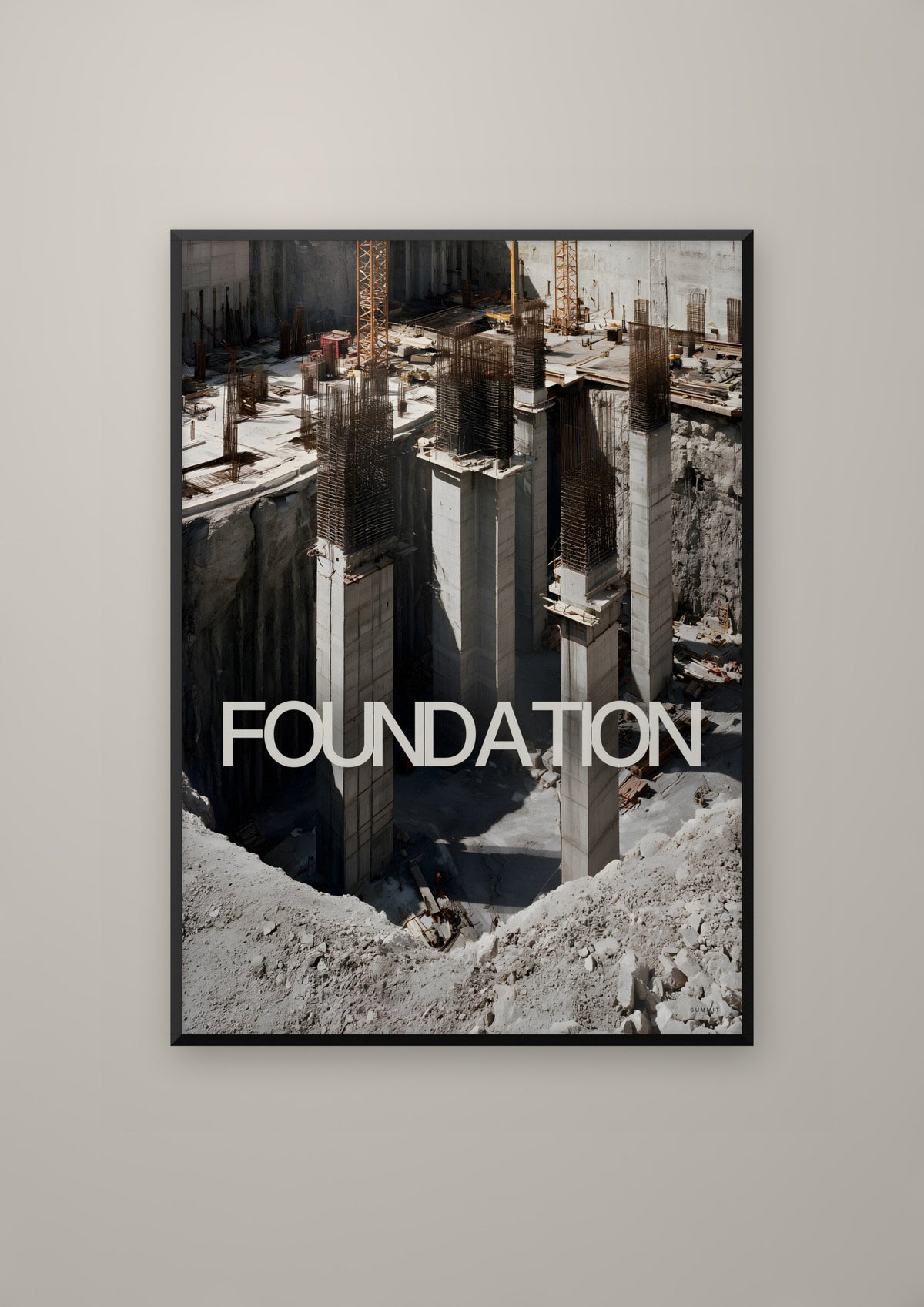 Foundation in a black frame