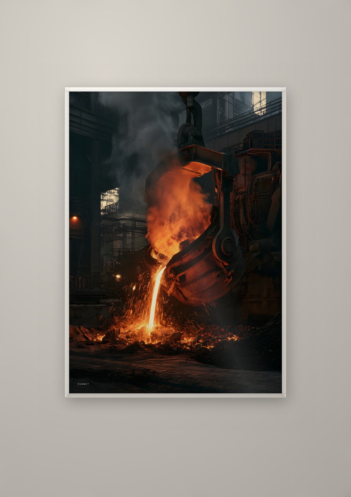 Foundry in a white frame