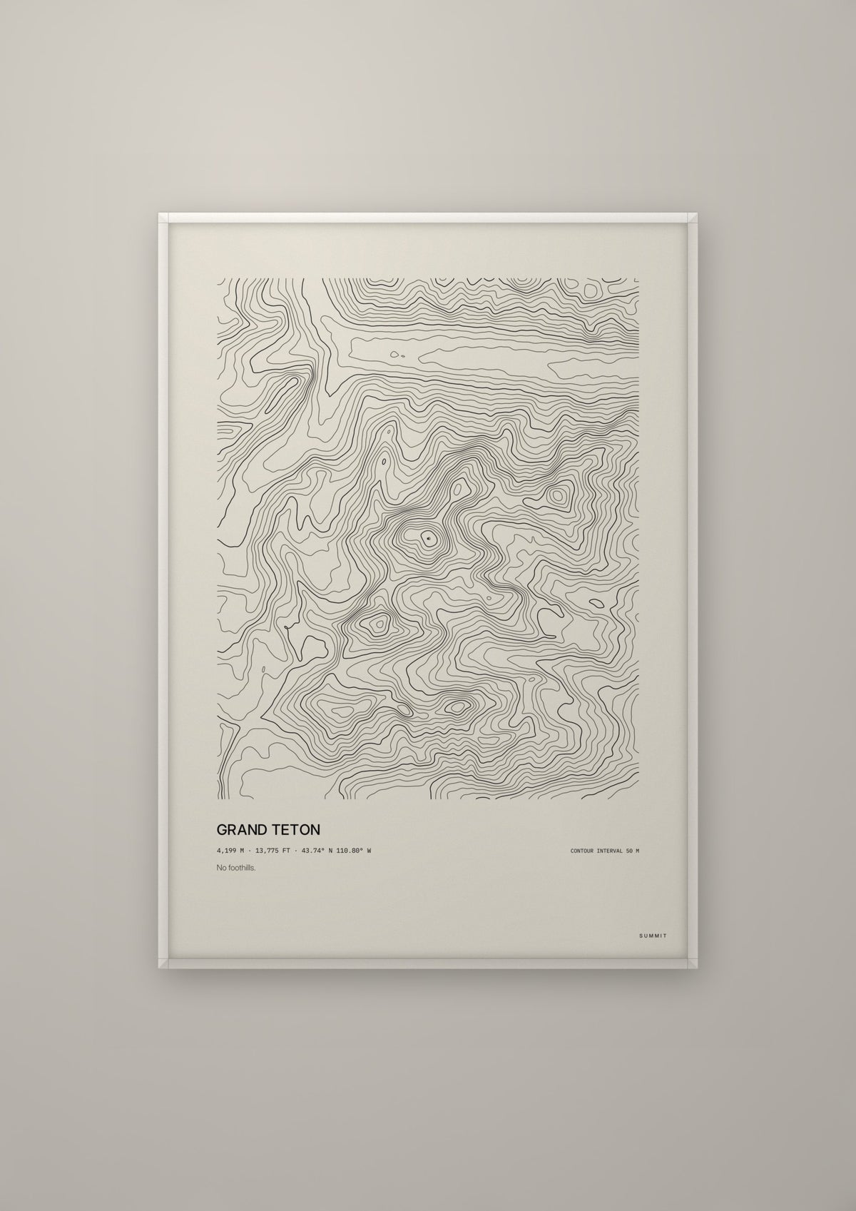 Grand Teton in a white frame