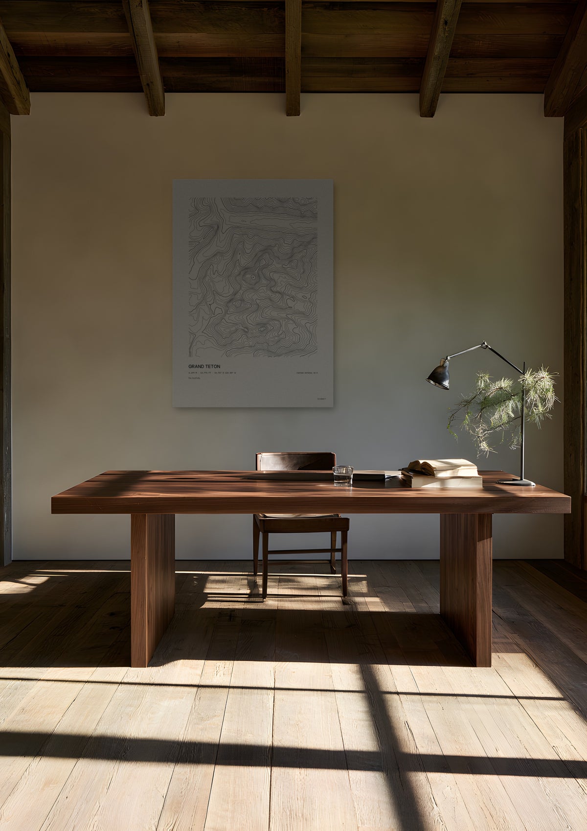 Grand Teton, unframed art print shown in jackson-hole-ranch-office