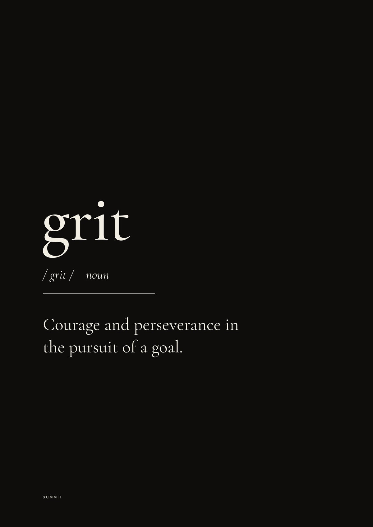 Grit (Black), unframed art print