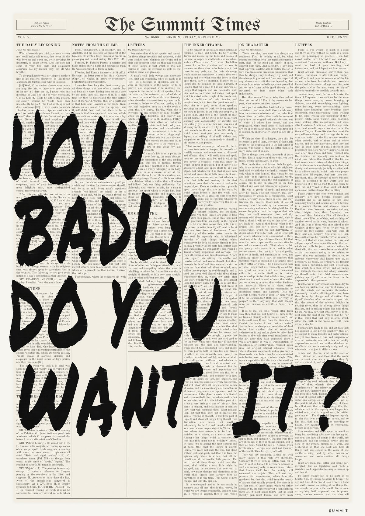 How Badly Do You Want It?, unframed art print