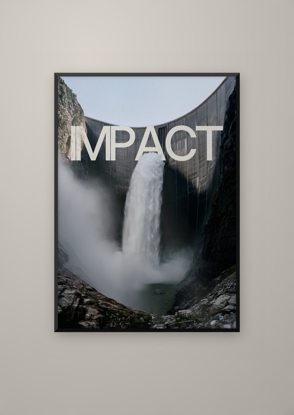 Impact in a black frame