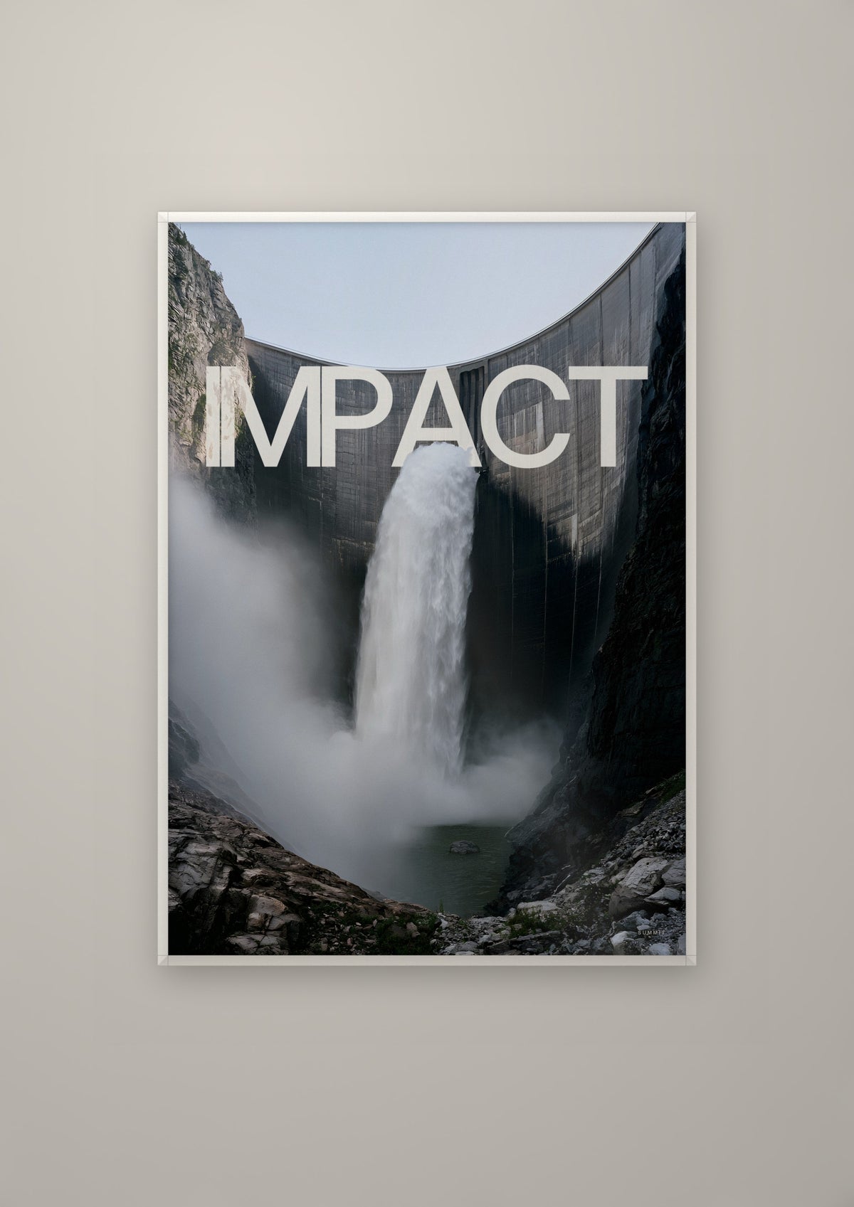 Impact in a white frame
