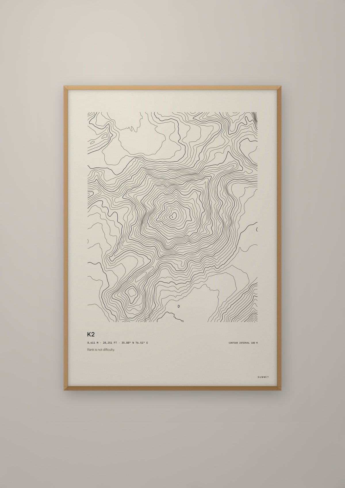 K2 in a natural wood frame
