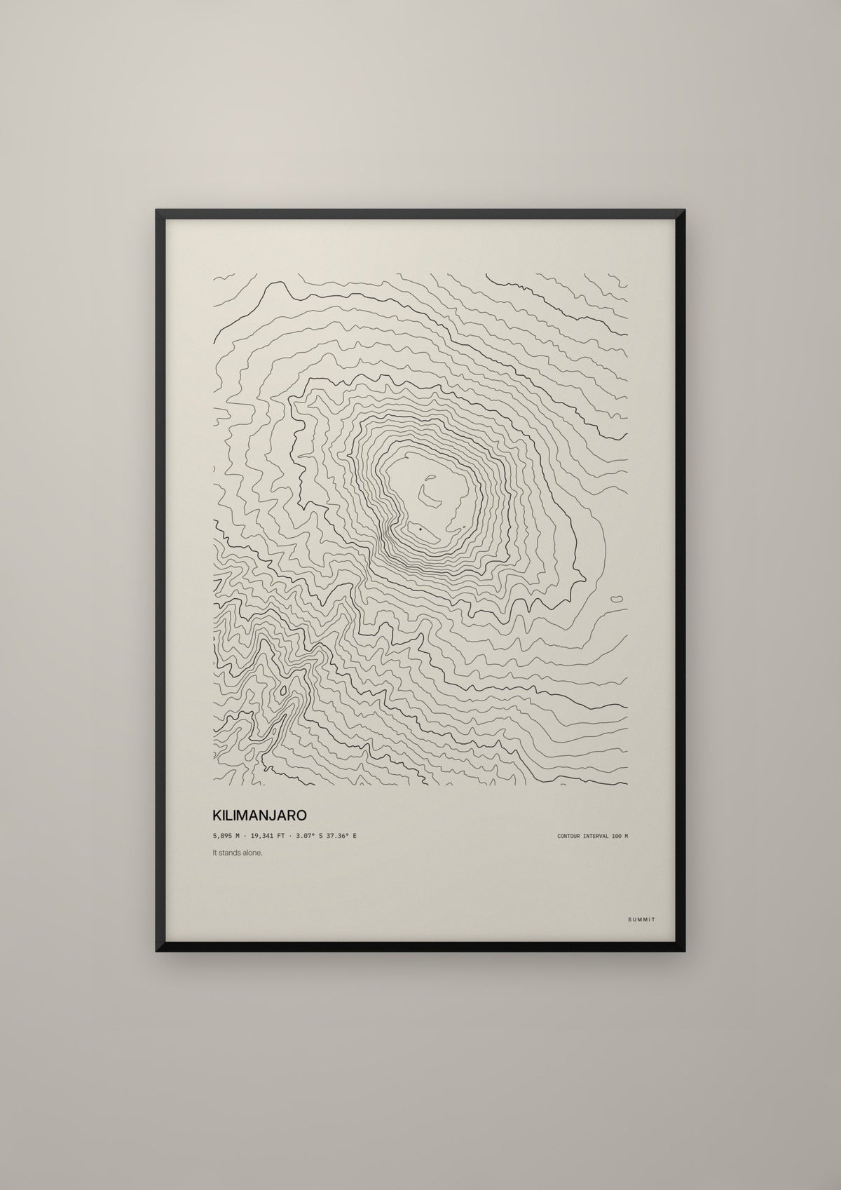 Kilimanjaro in a black frame