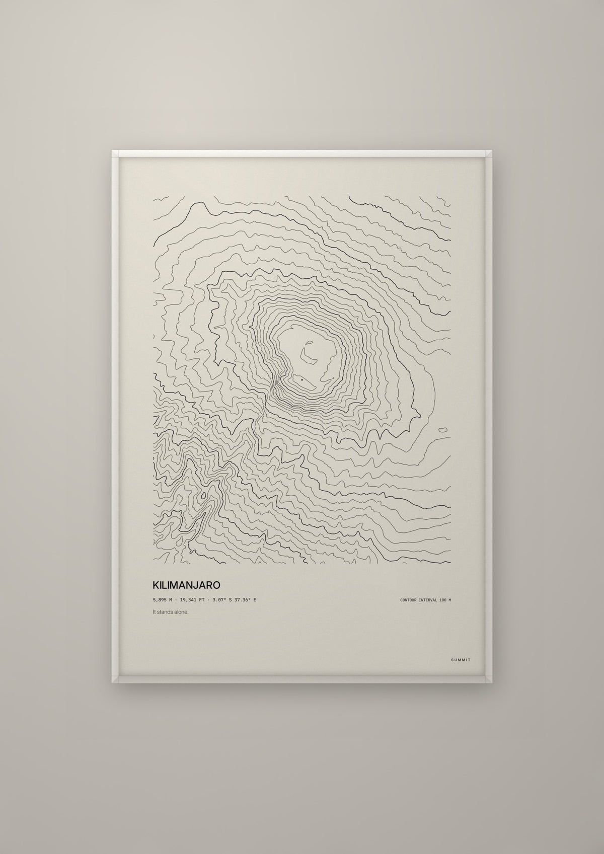 Kilimanjaro in a white frame