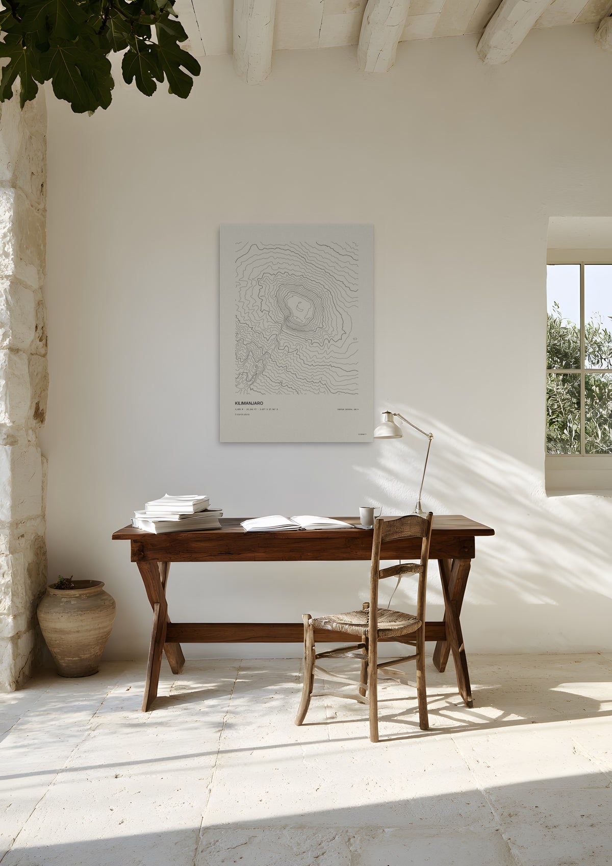 Kilimanjaro, unframed art print shown in nairobi-residence-study