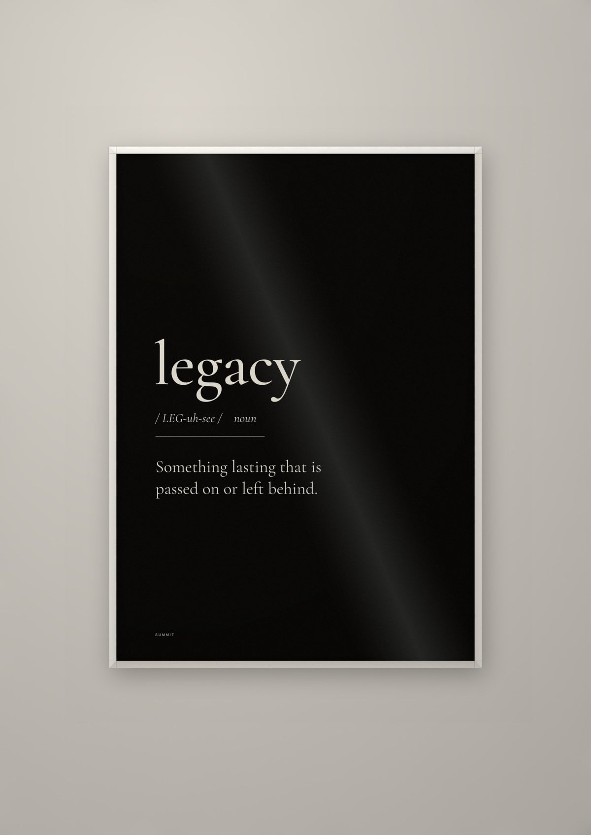 Legacy (Black) in a white frame