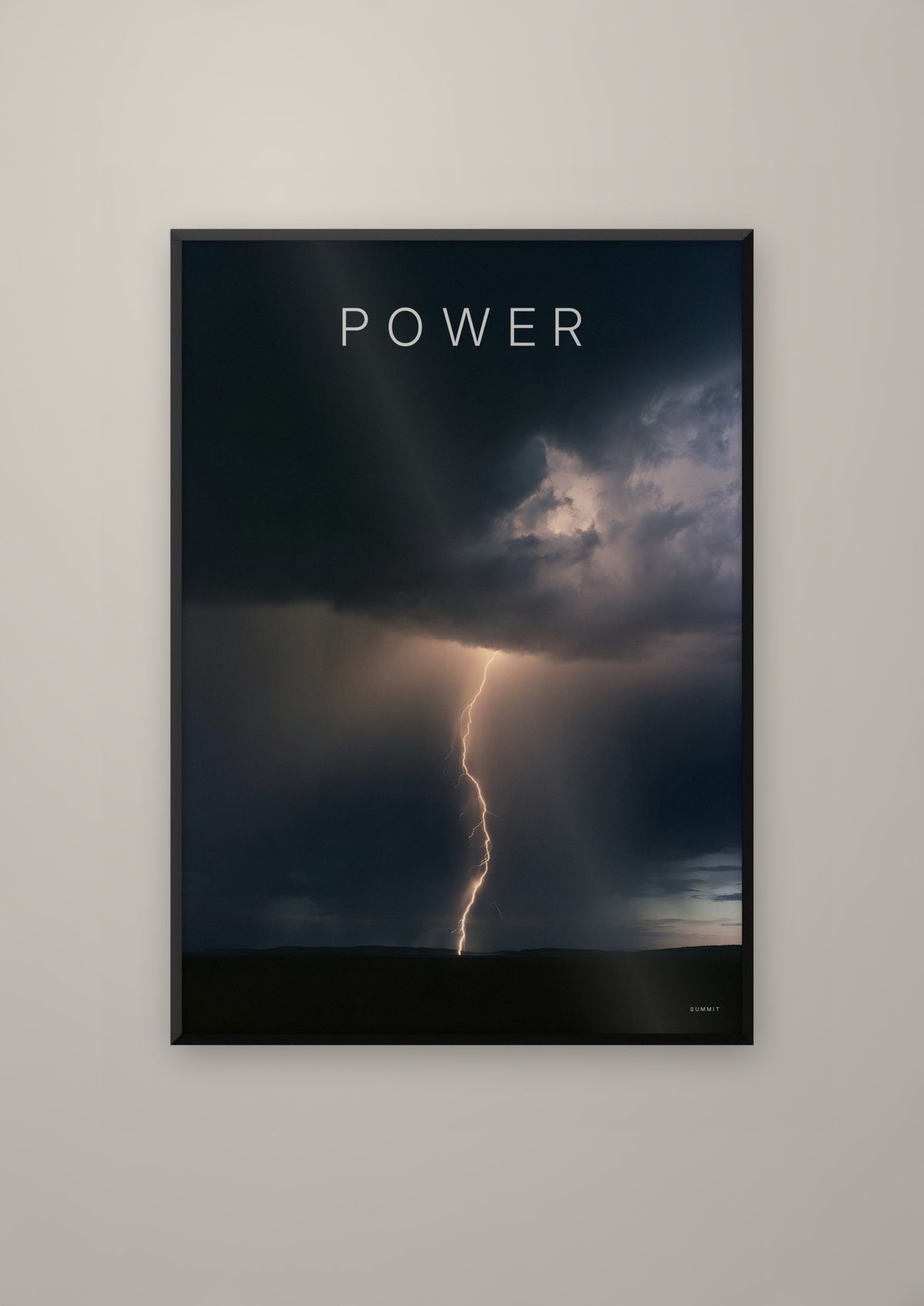 Lightning in a black frame