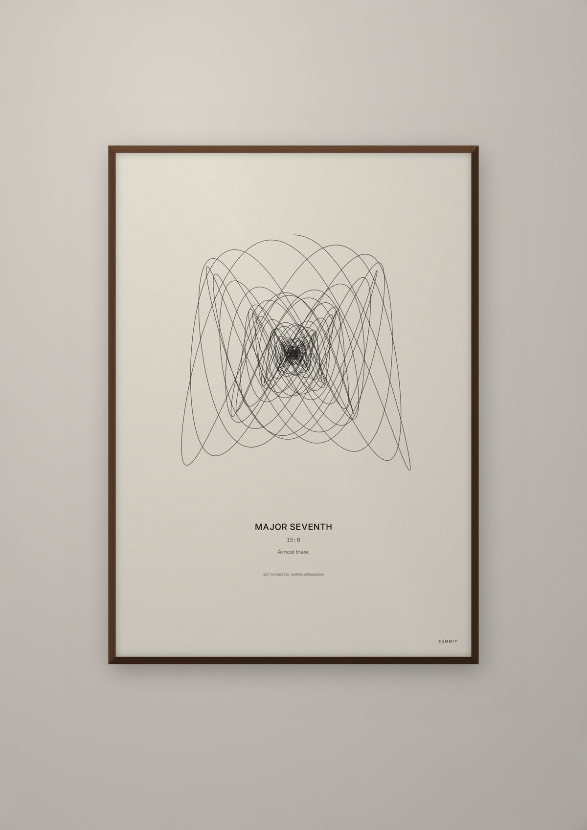 Major Seventh in a dark wood frame