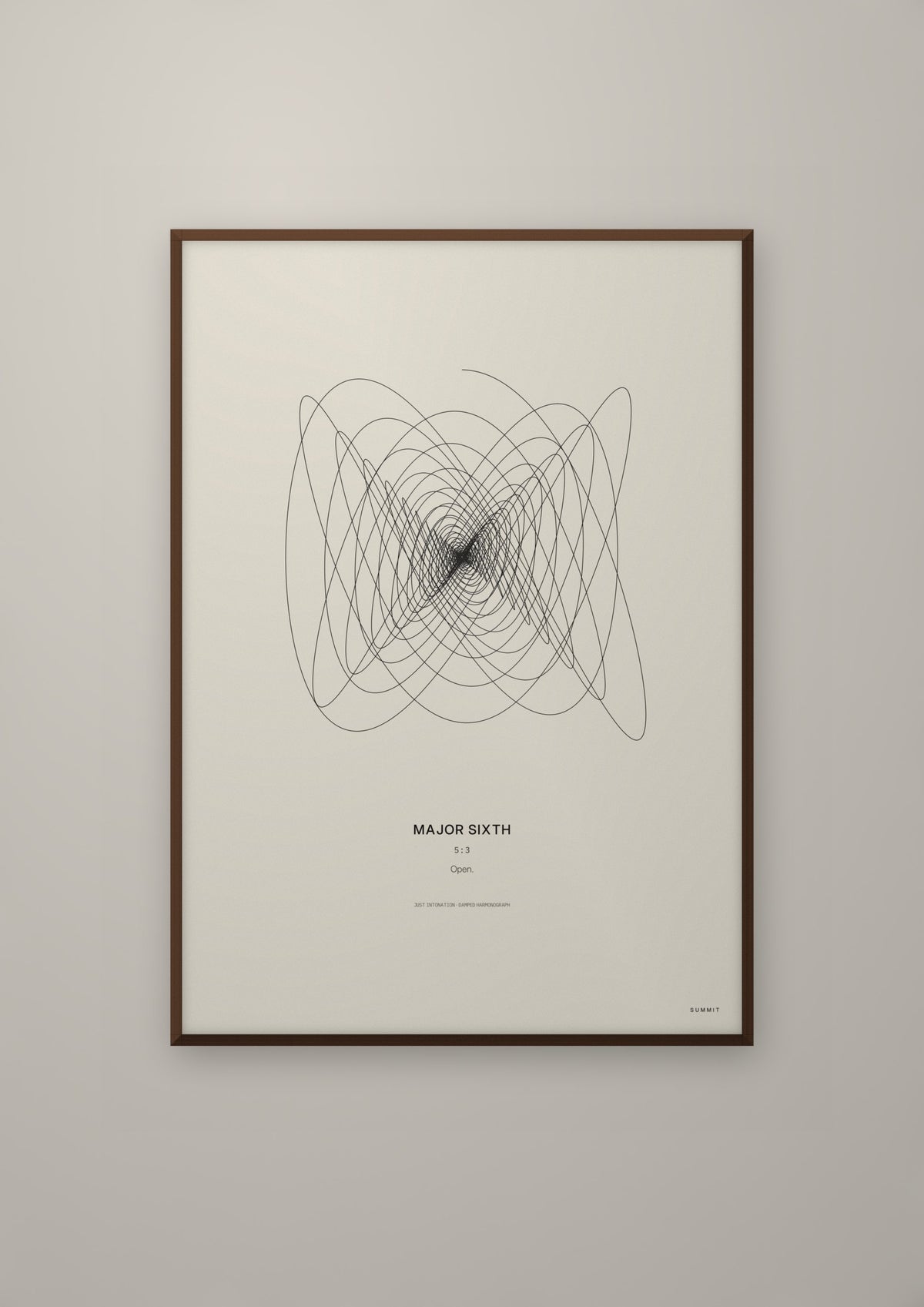 Major Sixth in a dark wood frame