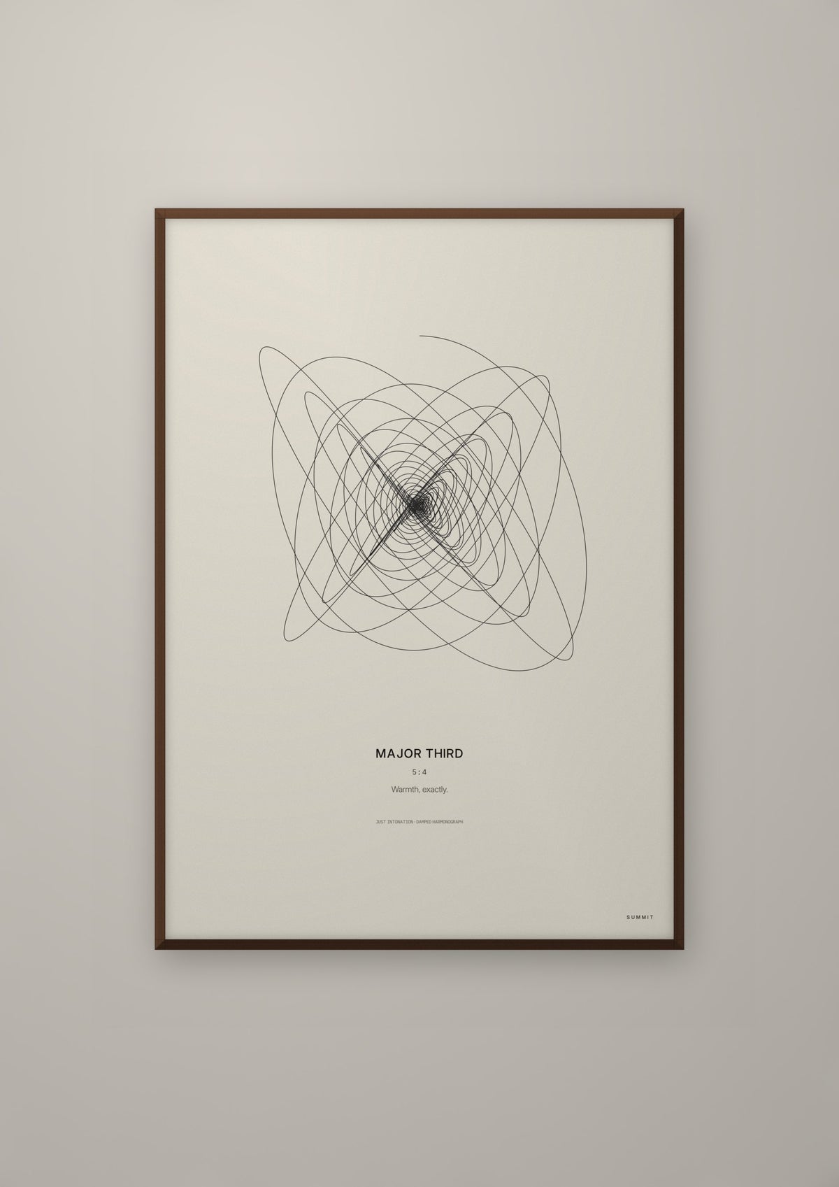Major Third in a dark wood frame