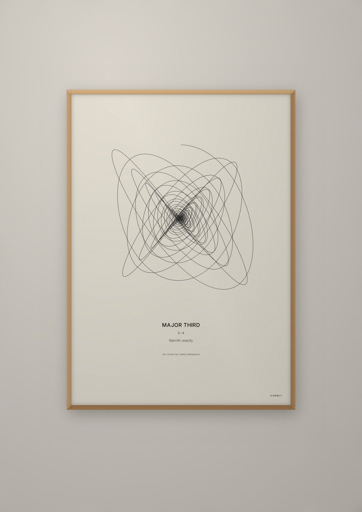 Major Third in a natural wood frame