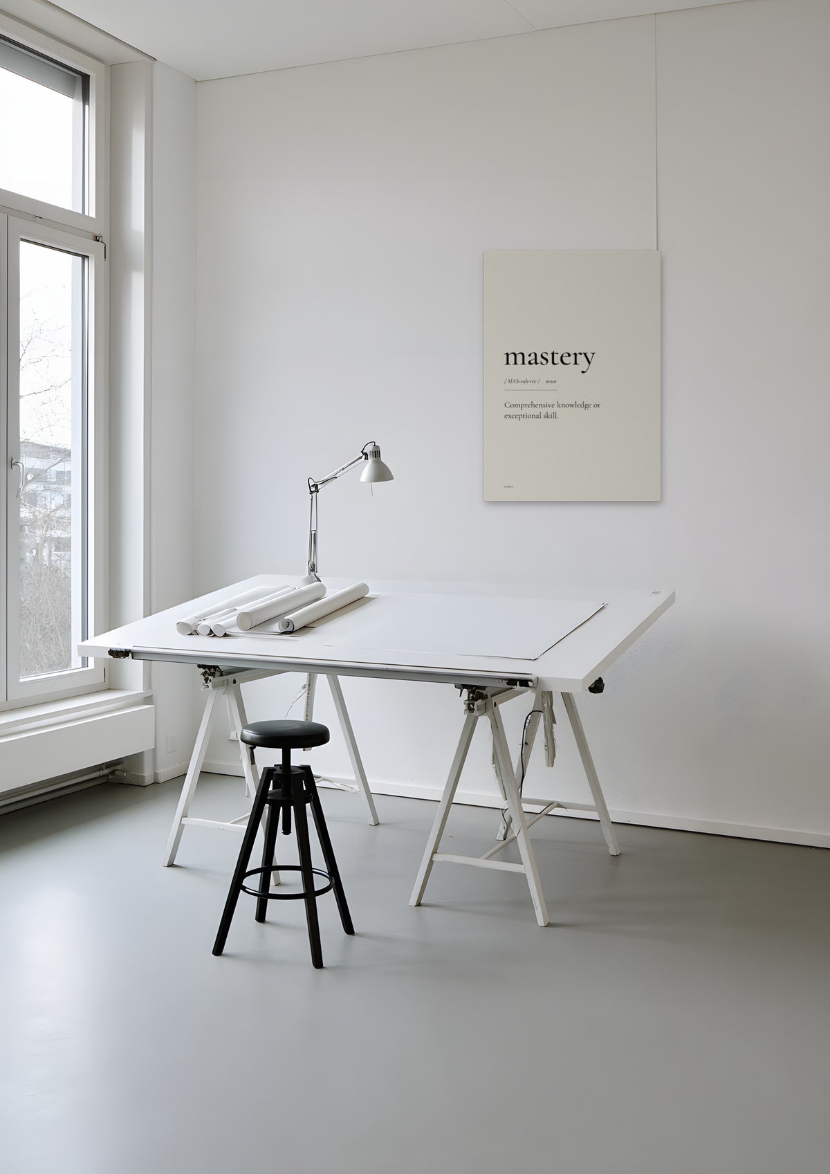 Mastery, unframed art print shown in zurich-architect-studio