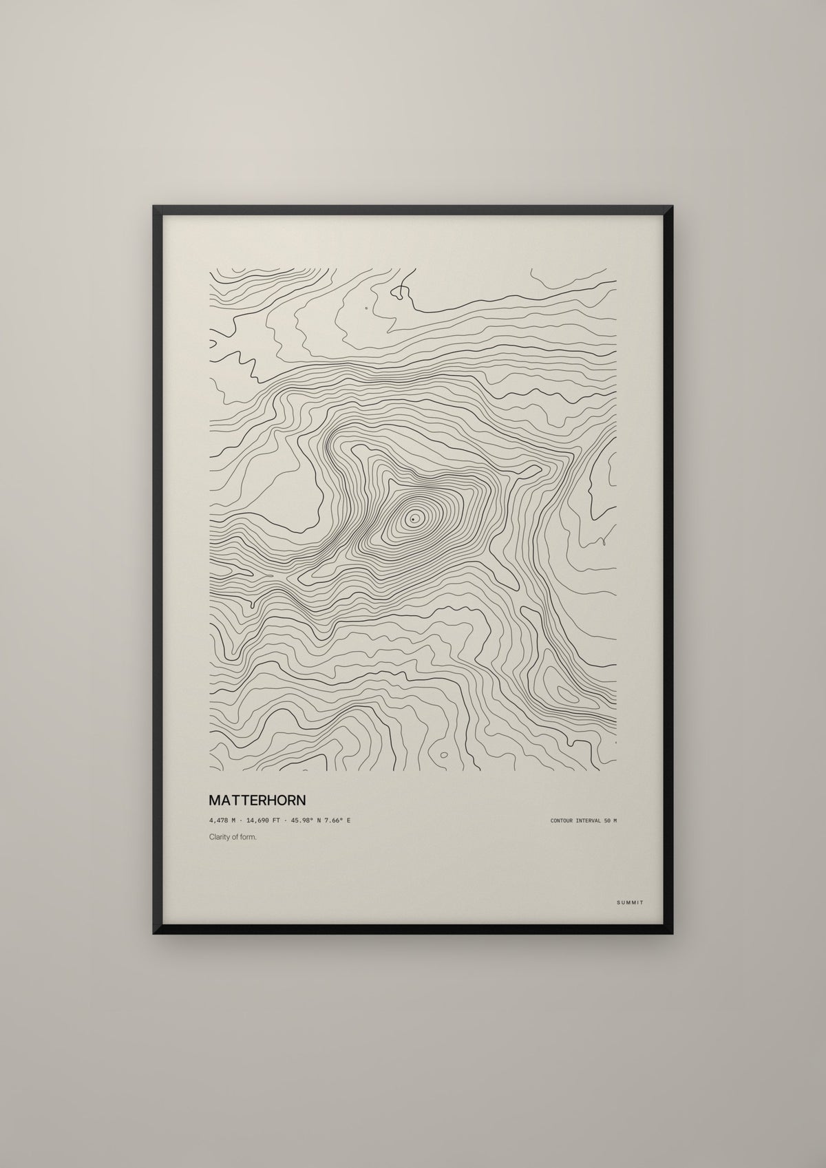 Matterhorn in a black frame