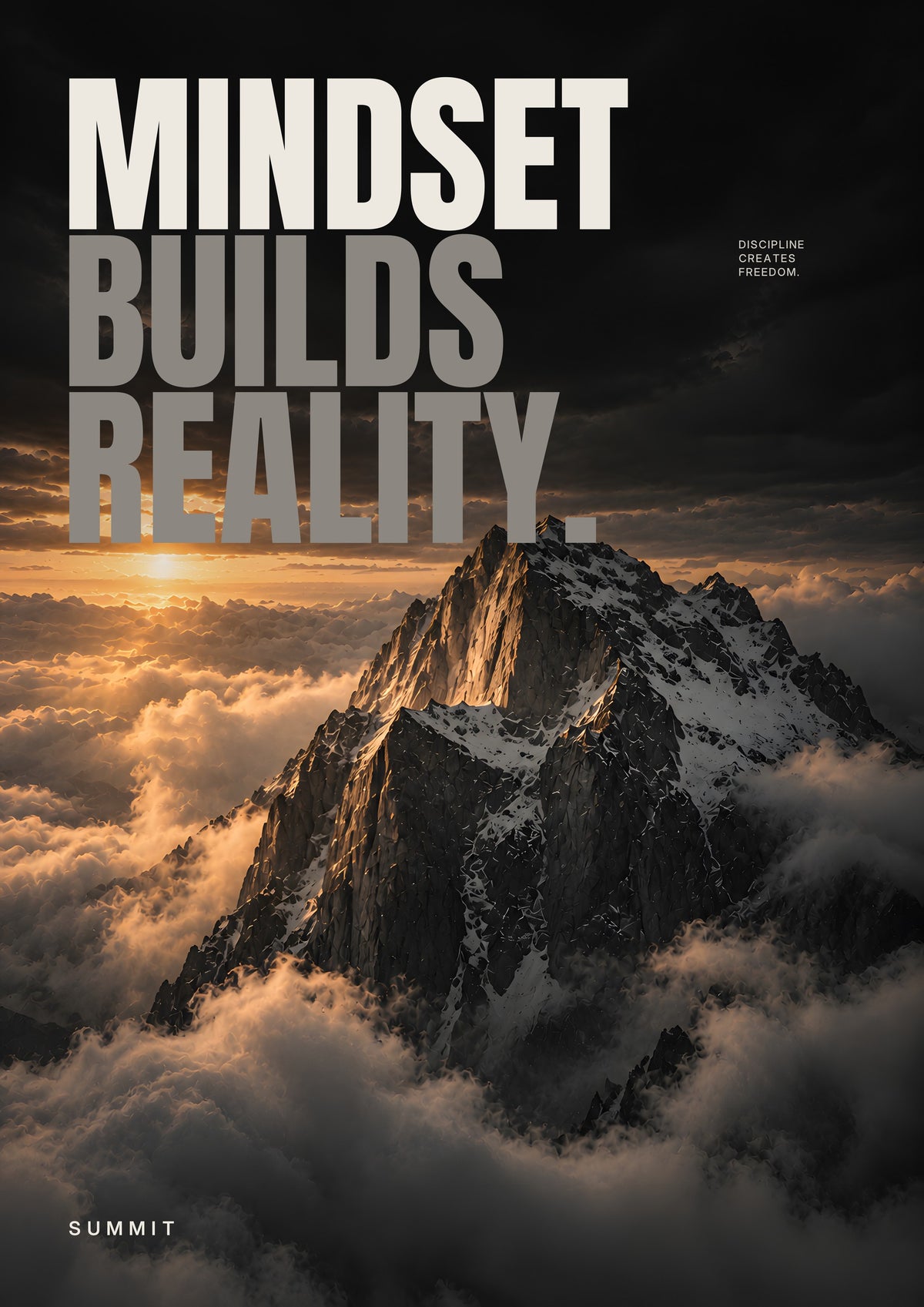 Mindset Builds Reality, unframed art print