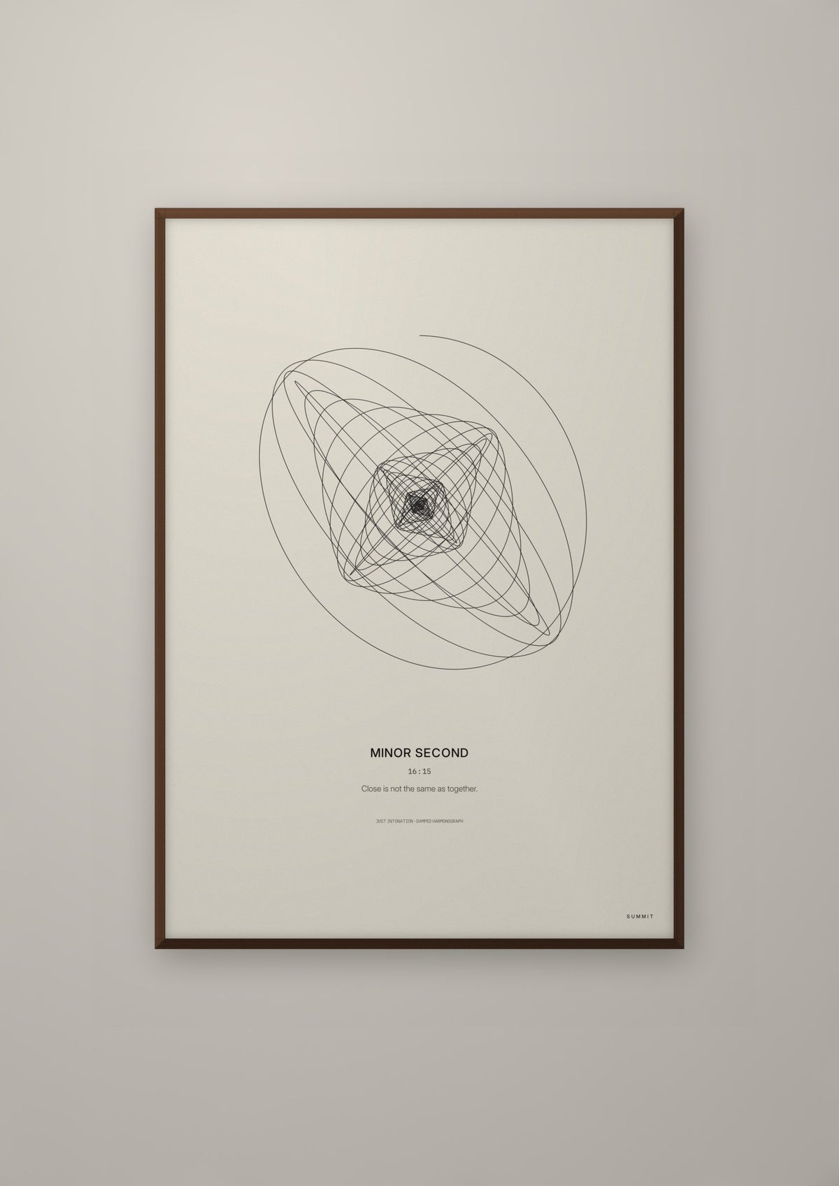 Minor Second in a dark wood frame