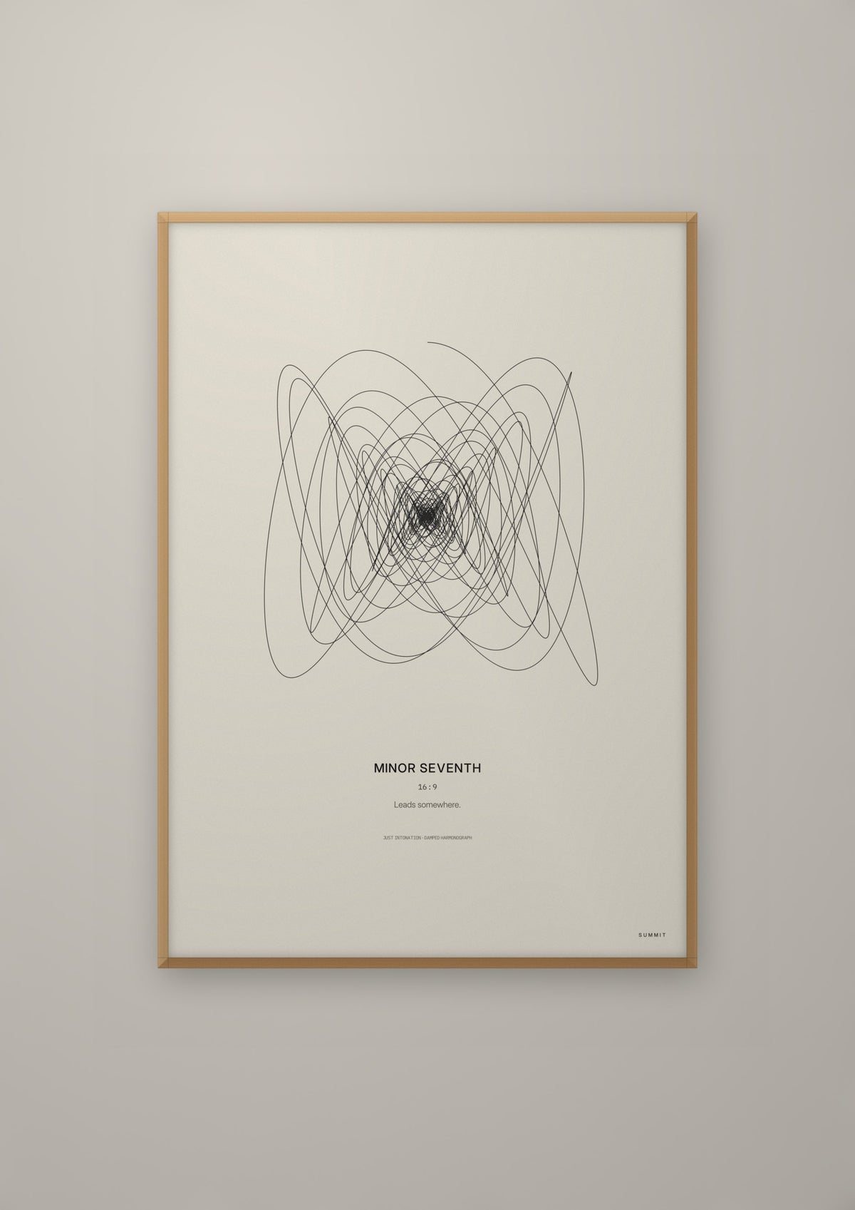 Minor Seventh in a natural wood frame